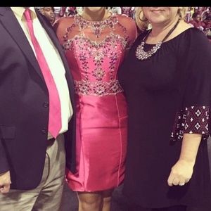 MacDuggal pink dress